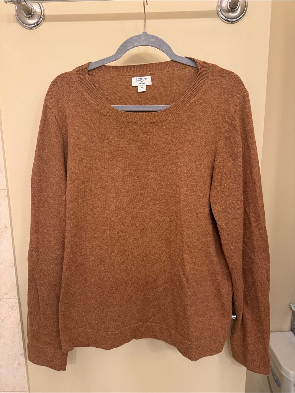 J. Crew Crewneck Sweater in Caramel Brown